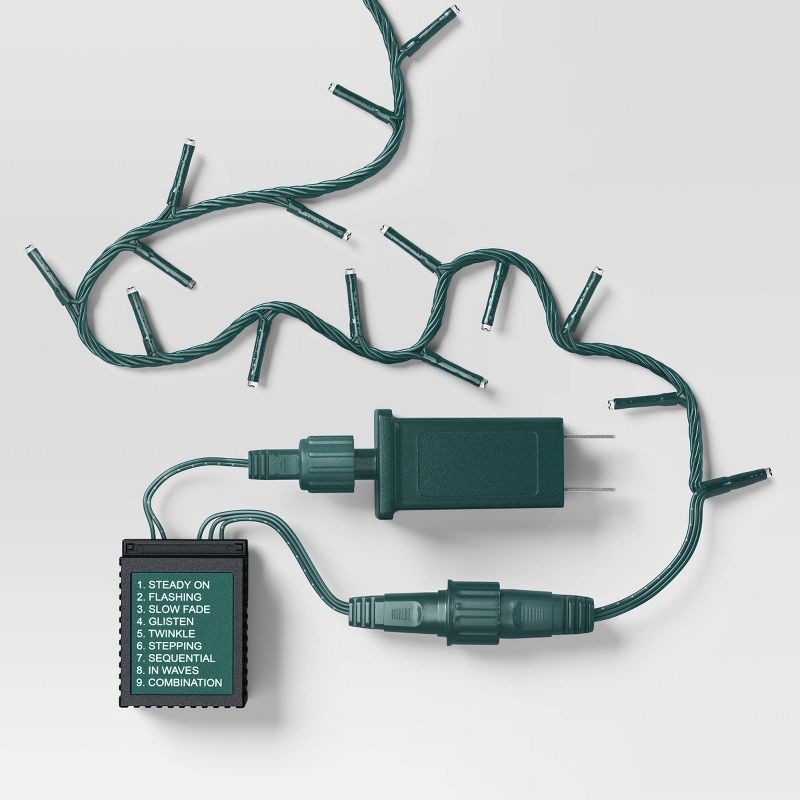 slide 4 of 5, 9.5' 3mm 100ct LED Micro Christmas String Lights Warm White/Red/Green with Green Wire - Wondershop™, 100 ct