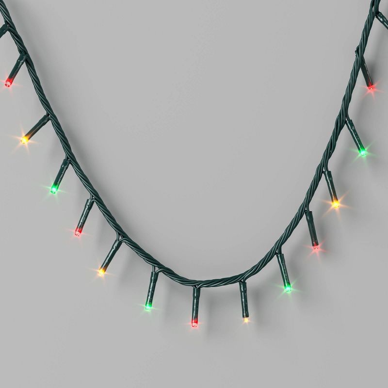 slide 1 of 5, 9.5' 3mm 100ct LED Micro Christmas String Lights Warm White/Red/Green with Green Wire - Wondershop™, 100 ct