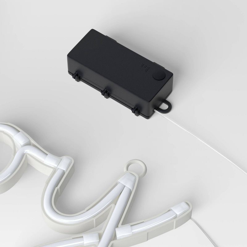 slide 4 of 4, LED Battery Operated Christmas Neon Joy Hangable Sign White - Wondershop™, 1 ct