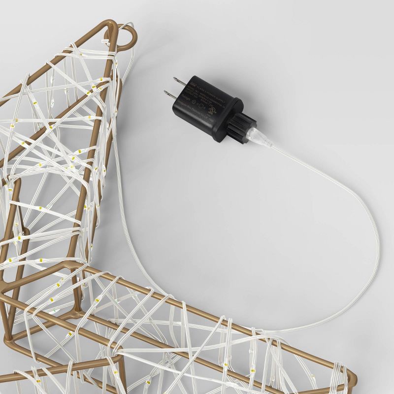 slide 4 of 4, 600ct LED High Density Champagne Metal Christmas Hanging Star Twinkling Dew Drop Lights Warm White - Wondershop™, 600 ct