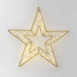 600ct LED High Density Champagne Metal Christmas Hanging Star Twinkling Dew Drop Lights Warm White - Wondershop™