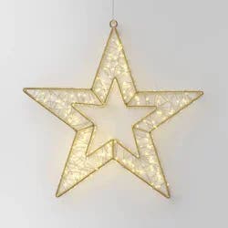 600ct LED High Density Champagne Metal Christmas Hanging Star Twinkling Dew Drop Lights Warm White - Wondershop™