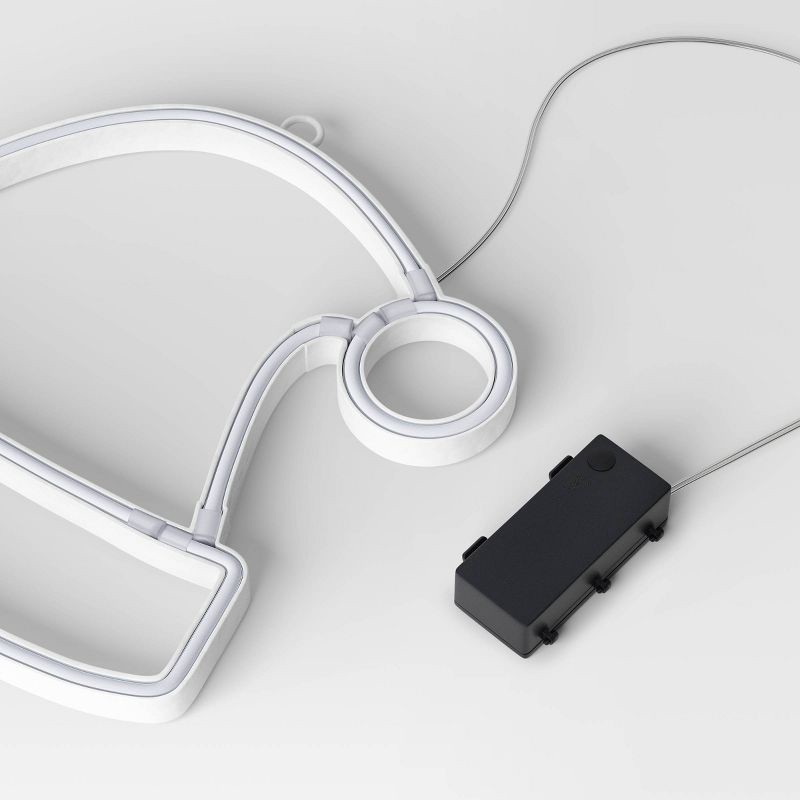 slide 4 of 4, LED Battery Operated Christmas Neon Santa Hat Hangable Sign Red/White - Wondershop™, 1 ct