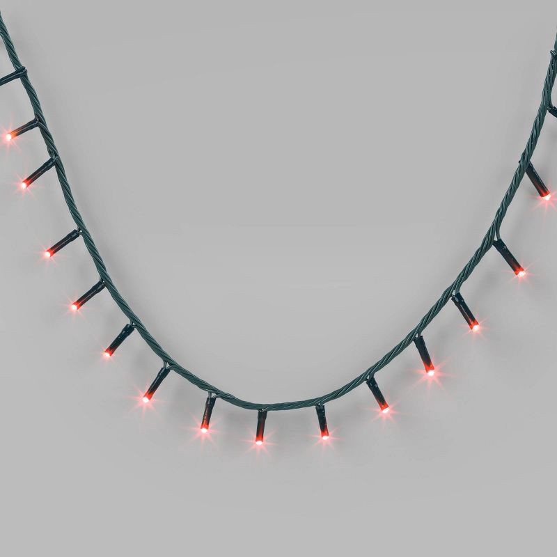 slide 1 of 5, 9.5' 3mm 100ct LED Micro Christmas String Lights Red with Green Wire - Wondershop™, 100 ct
