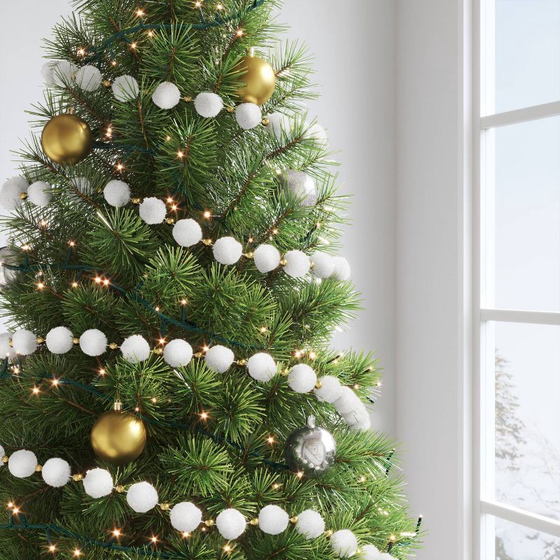 slide 2 of 5, 9.5' 3mm 100ct LED Micro Christmas String Lights Pure White/Warm White/Gold with Green Wire - Wondershop™, 100 ct