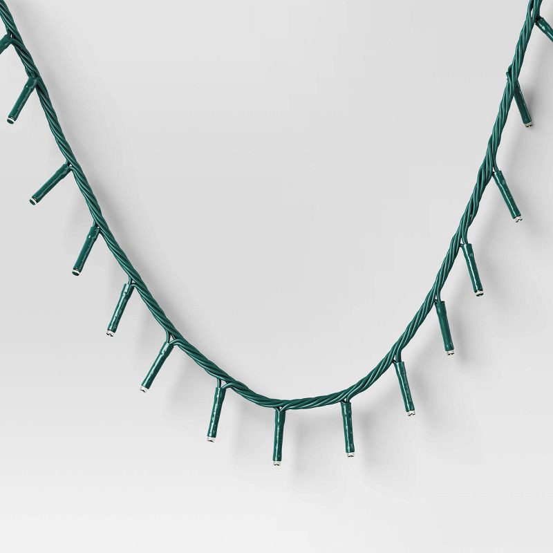 slide 3 of 5, 9.5' 3mm 100ct LED Micro Christmas String Lights Pure White/Warm White/Gold with Green Wire - Wondershop™, 100 ct