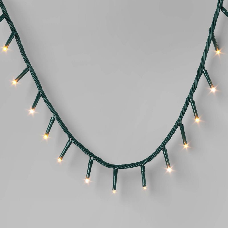 slide 1 of 5, 9.5' 3mm 100ct LED Micro Christmas String Lights Pure White/Warm White/Gold with Green Wire - Wondershop™, 100 ct