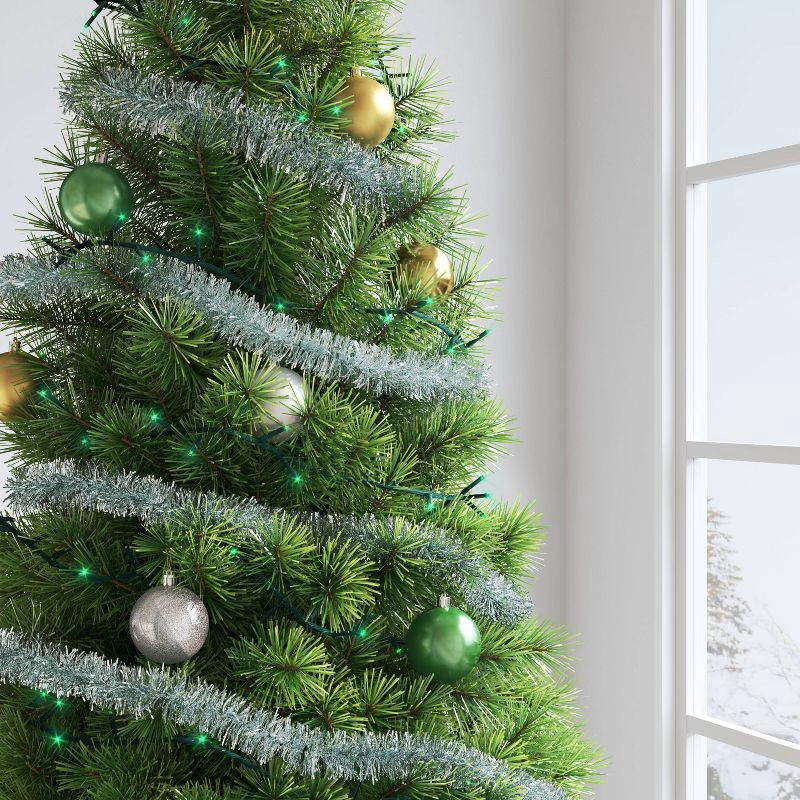 slide 2 of 5, 9.5' 3mm 100ct LED Micro Christmas String Lights Green with Green Wire - Wondershop™, 100 ct