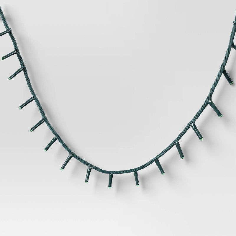 slide 3 of 5, 9.5' 3mm 100ct LED Micro Christmas String Lights Green with Green Wire - Wondershop™, 100 ct