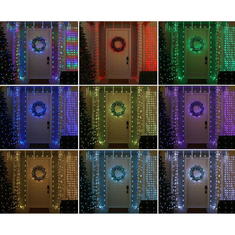 slide 2 of 6, 12ct Philips ChromaBright LED App Controlled Molded Icicle with RGB LED's, Green Wire, Indoor/Outdoor, 12 ct