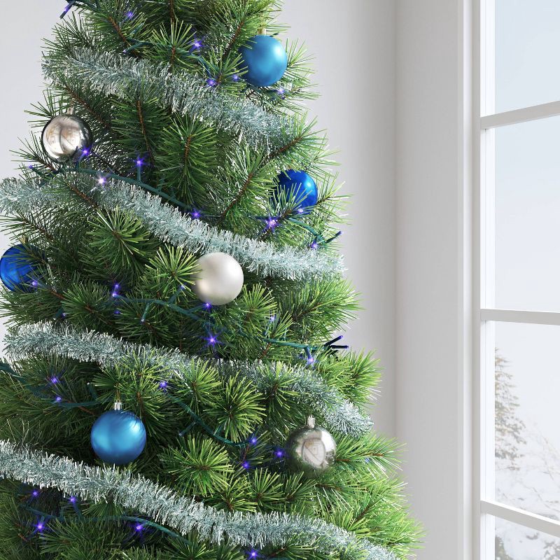 slide 2 of 5, 9.5' 3mm 100ct LED Micro Christmas String Lights Blue with Green Wire - Wondershop™, 100 ct