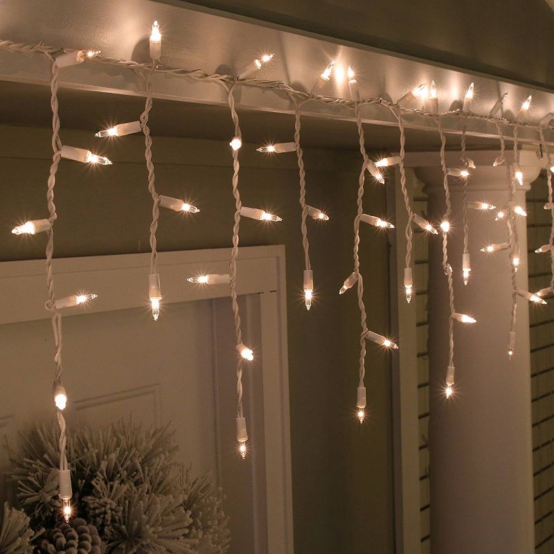 slide 2 of 6, 200ct Philips Heavy Duty Indandescent Smooth Mini Icicle Lights with White Wire and Remains Lit Technology, 200 ct