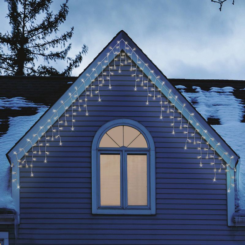 slide 6 of 6, 200ct Philips Heavy Duty Indandescent Smooth Mini Icicle Lights with White Wire and Remains Lit Technology, 200 ct