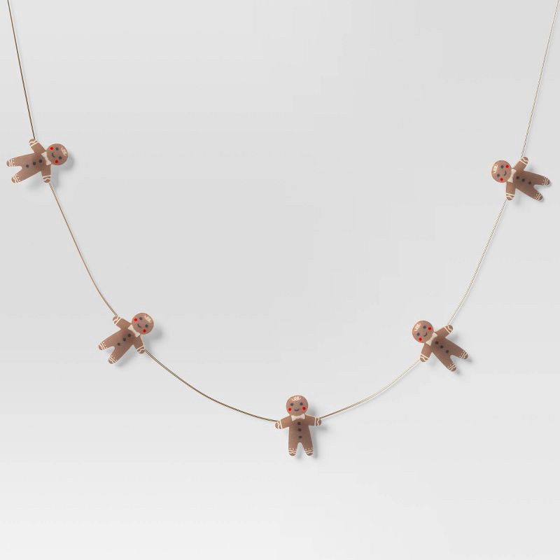 slide 3 of 5, 20ct LED Battery Operated Christmas Gingerbread Man Dew Drop Lights Warm White with Silver Wire - Wondershop™, 20 ct