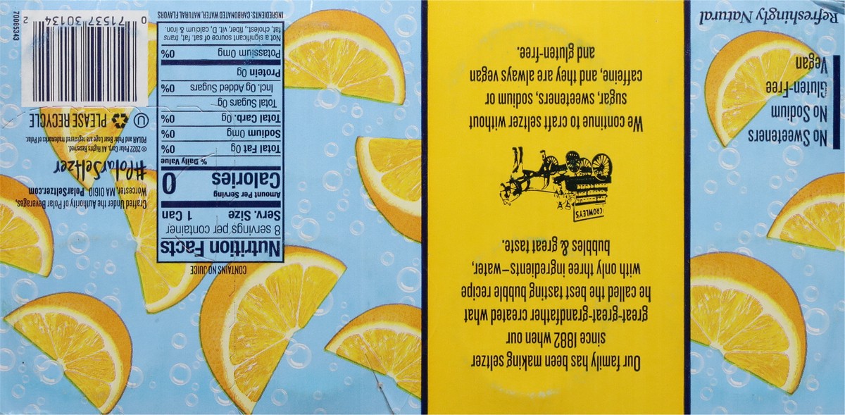 slide 5 of 9, Polar Seltzer - 8pk 12oz - Lemon, 8 ct; 12 oz