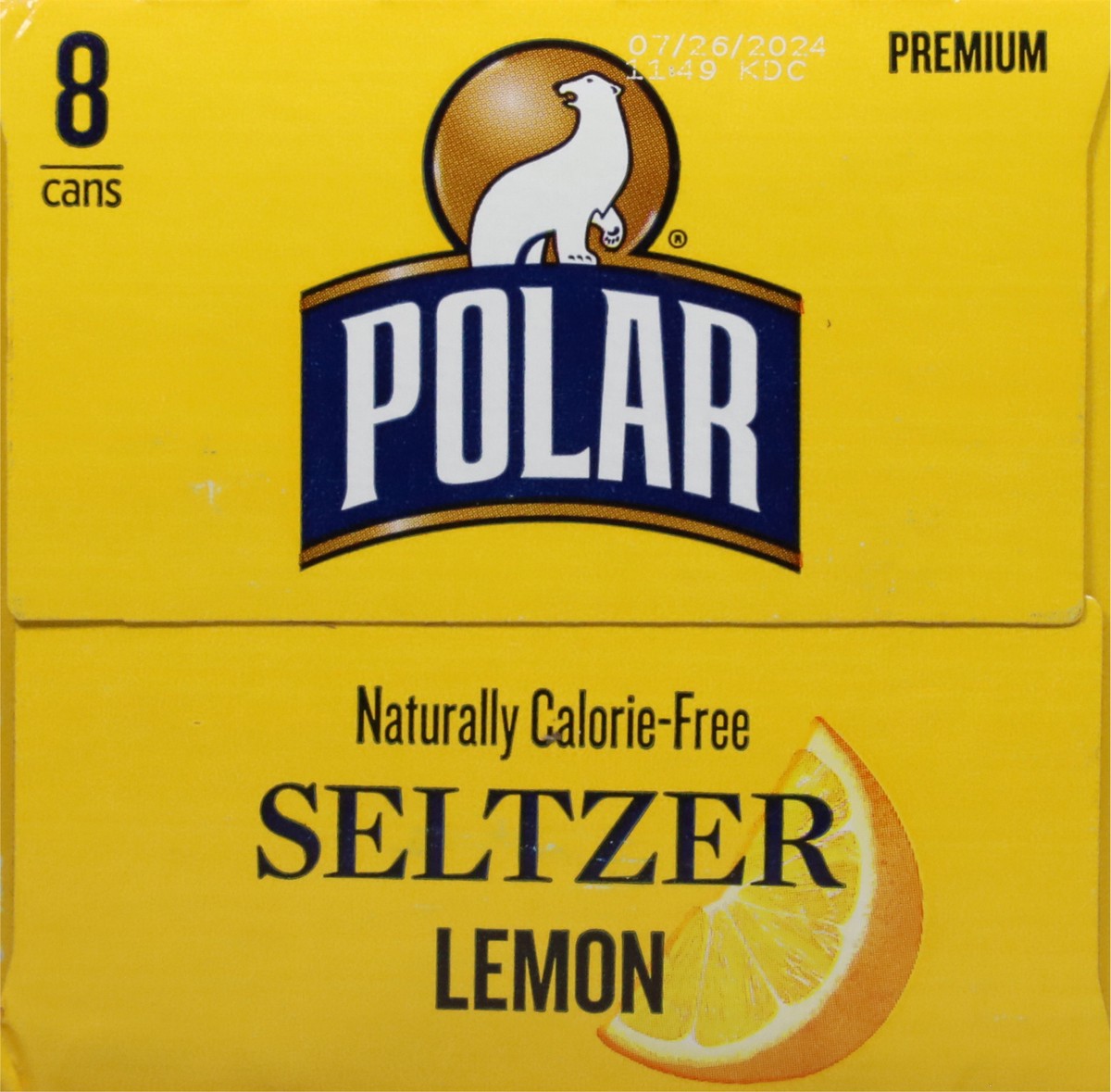 slide 6 of 9, Polar Seltzer - 8pk 12oz - Lemon, 8 ct; 12 oz