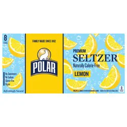 Polar Seltzer - 8pk 12oz - Lemon