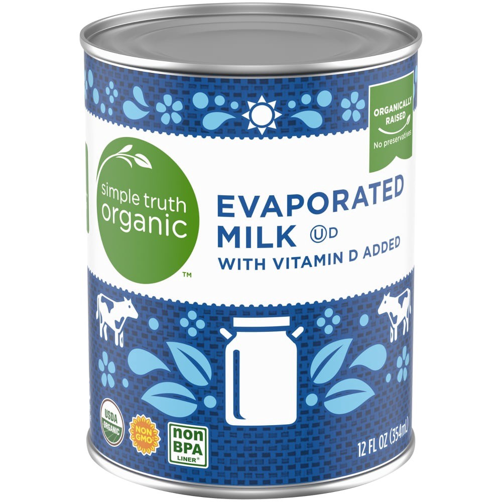 slide 3 of 3, Simple Truth Organic Evaporated Milk With Vitamin D, 12 fl oz