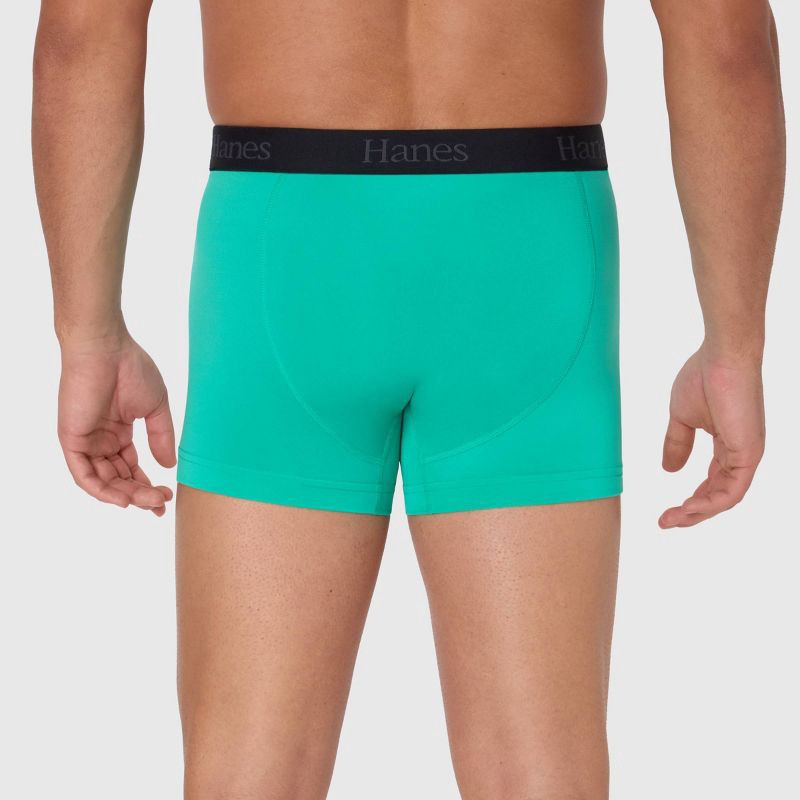slide 5 of 6, Hanes Premium Hanes Originals Premium Men's Super Stretch Trunks 3pk - Green/Gray/Black S, 3 ct