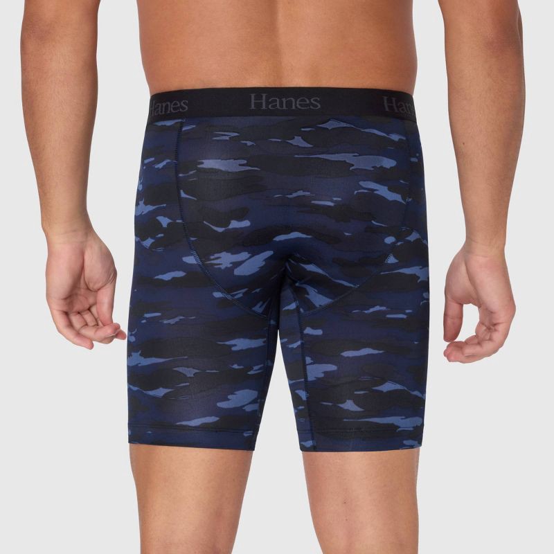 slide 5 of 6, Hanes Premium Hanes Originals Premium Super Stretch Boxer Briefs 3pk - Gray/Black S: Tagless, Moisture Wicking, Quick Drying, 3 ct