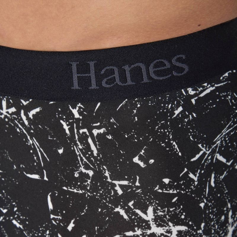 slide 4 of 6, Hanes Premium Hanes Originals Premium Men's Super Stretch Trunks 3pk - Blue/Black S: Tagless, Moisture Wicking, Quick Dry, 3 ct