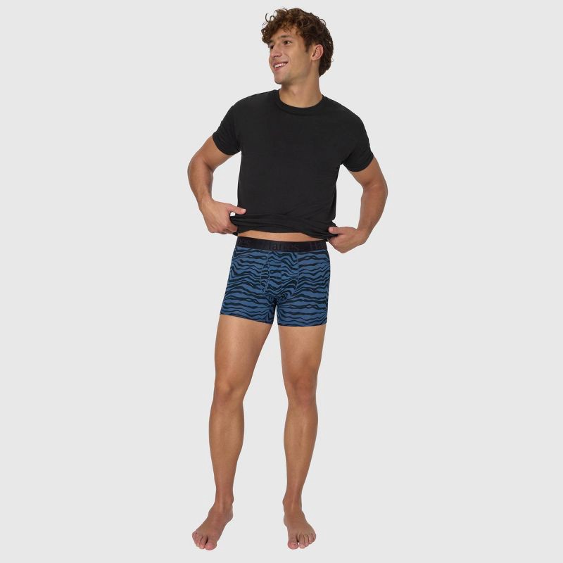 slide 6 of 9, Hanes Premium Hanes Originals Premium Men's SuperSoft Trunks 3pk - Blue/Black XL: Lightweight, Tagless, Moisture Wicking, Stretch Fabric, 3 ct