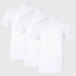 Hanes Premium Men's Sweat Block Crew Neck Undershirt 3pk - White S: 100% Cotton, Lightweight Knit, Moisture Wicking, Tagless Design
