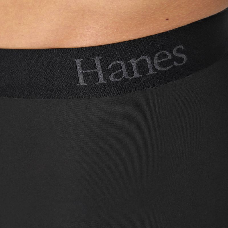 slide 4 of 6, Hanes Premium Hanes Originals Premium Men's Super Stretch Long Leg Boxer Briefs 3pk - Teal Blue/Gray/Black L: Tagless, Moisture Wicking, Quick Drying, 3 ct