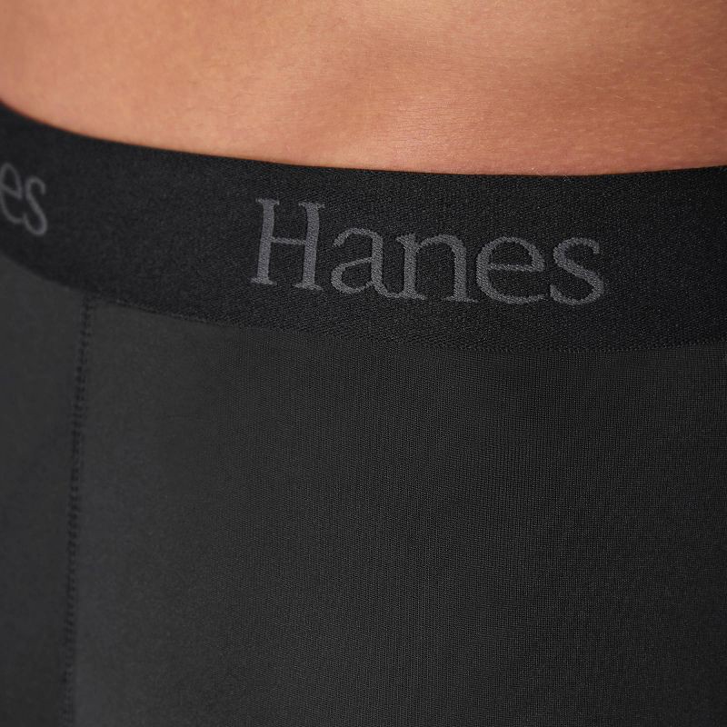 slide 4 of 6, Hanes Premium Hanes Originals Premium Men's Super Stretch Boxer Briefs 3pk - Gray/Red/Black L: Tagless, Moisture Wicking, Quick Dry, 3 ct