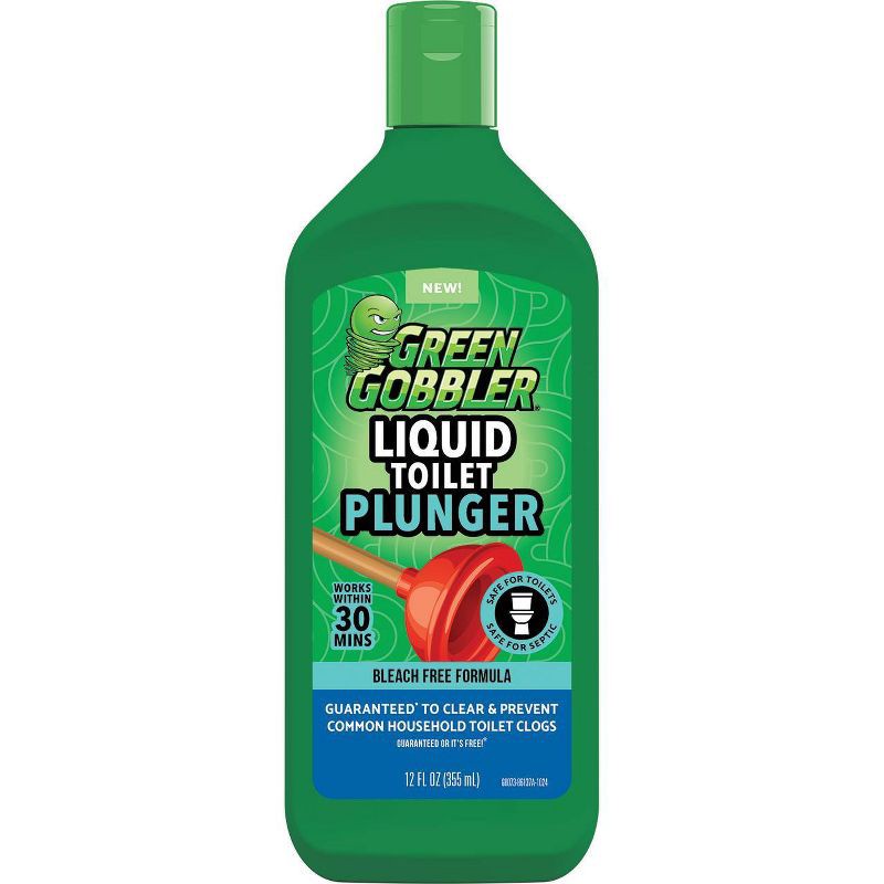 slide 1 of 9, Green Gobbler Liquid Drain Plunger - 12 fl oz, 12 fl oz