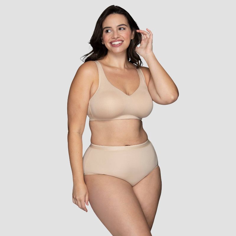 slide 1 of 6, Vanity Fair Lingerie Women's Comfort Simple Sizing Wireless Bra Inspired By You - Beige XL: Molded Cup, Microfiber, 1 ct