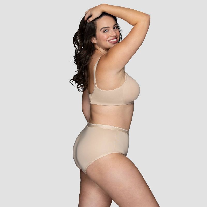 slide 2 of 6, Vanity Fair Lingerie Women's Comfort Simple Sizing Wireless Bra Inspired By You - Beige 2XL: Polyester Spandex Blend, U Back, Convertible Straps, 1 ct