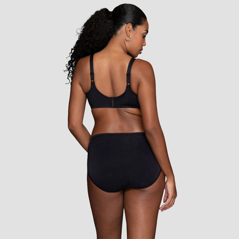 slide 3 of 6, Vanity Fair Lingerie Women's Smoothing Underwire Minimizer Bra Inspired By You - Black 38DDD: Nylon Spandex Blend, Molded Cup, U Back, 1 ct