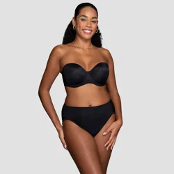 Vanity Fair Lingerie Women's Smoothing Underwire Strapless Bra Inspired By You - Black 40D: Nylon Spandex Blend, Removable Adjustable Straps