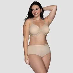 Vanity Fair Lingerie Women's Smoothing Underwire T-Shirt Bra Inspired By You - Beige 42DD: Adjustable Strap, Molded Cup