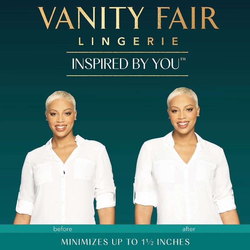 slide 6 of 6, Vanity Fair Lingerie Women's Smoothing Underwire Minimizer Bra Inspired By You - Beige 38D: Nylon Spandex Blend, Adjustable Straps, Molded Cups, 1 ct