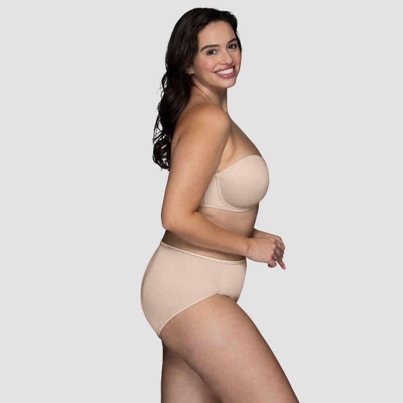 slide 2 of 5, Vanity Fair Lingerie Women's Smoothing Underwire Strapless Bra Inspired By You - Beige 42C: Removable Convertible Straps, Molded Cup, Microfiber, 1 ct
