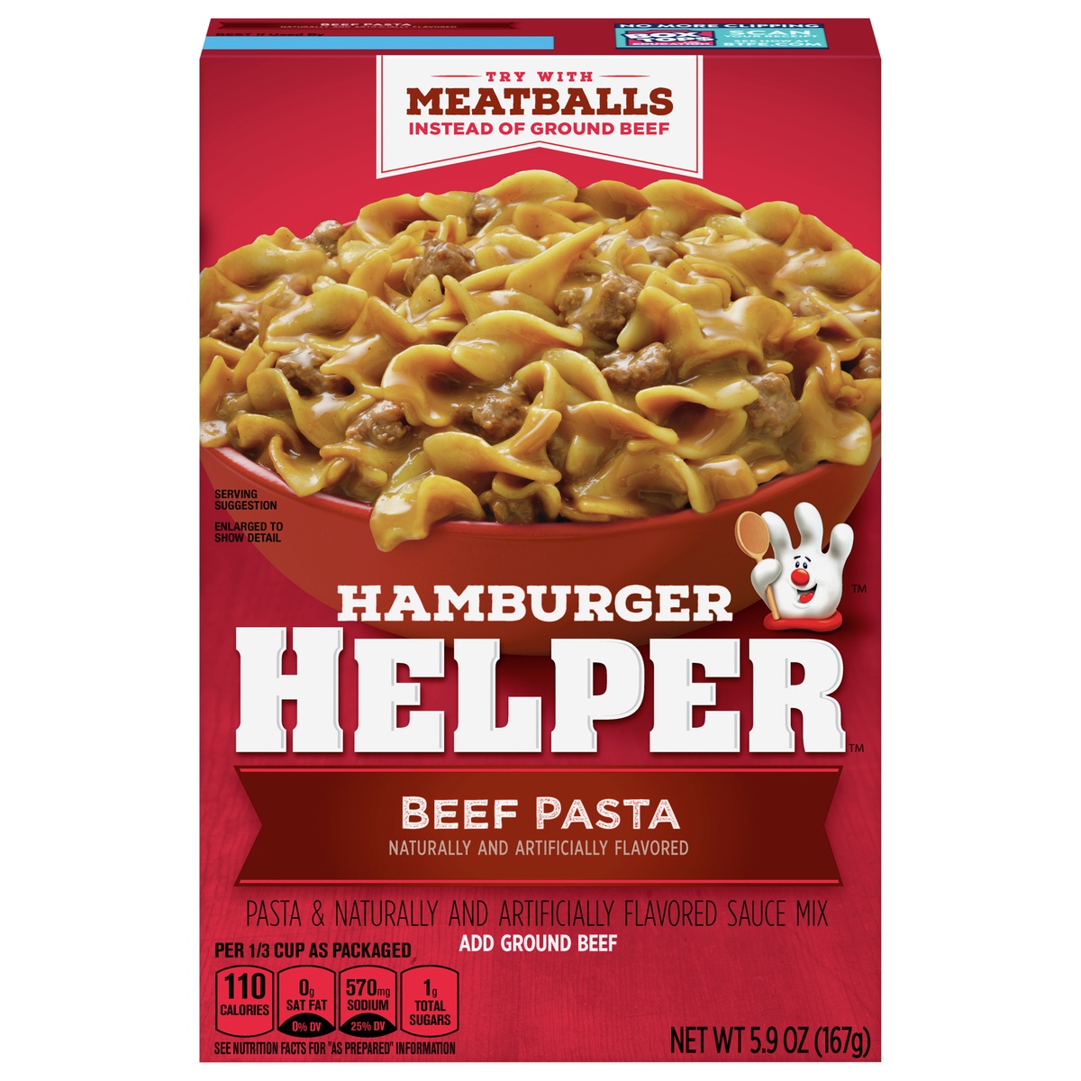 slide 1 of 1, Hamburger Helper, Beef Pasta, 5.9 oz box, 5.9 oz