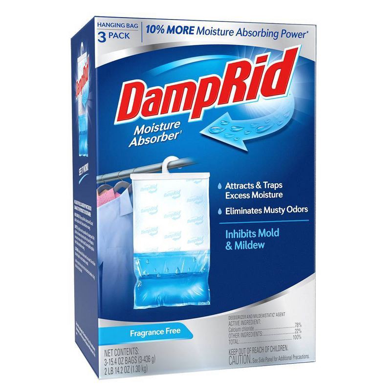 slide 2 of 16, DampRid Hanging Bag Unscented Air Freshner - 46.2oz/3pk, 46.2 oz, 3 ct