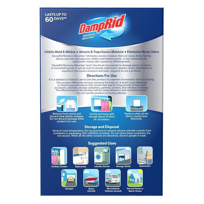 slide 3 of 16, DampRid Hanging Bag Unscented Air Freshner - 46.2oz/3pk, 46.2 oz, 3 ct