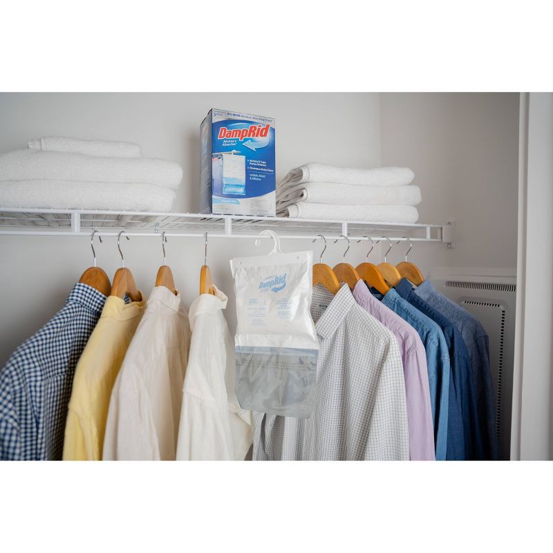 slide 13 of 16, DampRid Hanging Bag Unscented Air Freshner - 46.2oz/3pk, 46.2 oz, 3 ct