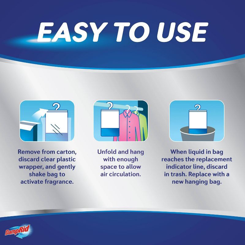 slide 11 of 16, DampRid Hanging Bag Unscented Air Freshner - 46.2oz/3pk, 46.2 oz, 3 ct