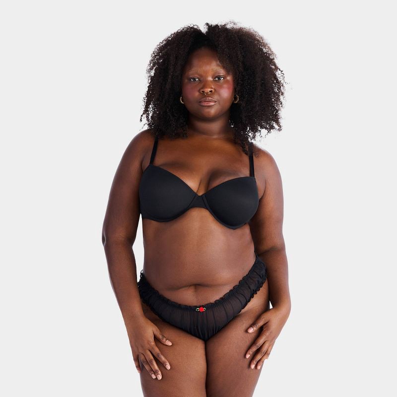 slide 7 of 7, Parade Women's 2pk Silky Mesh Cheeky Underwear - Animal/Eightball XL: Recycled Cotton, Spandex, Low Rise, Leopard Spot Pattern, 2 ct