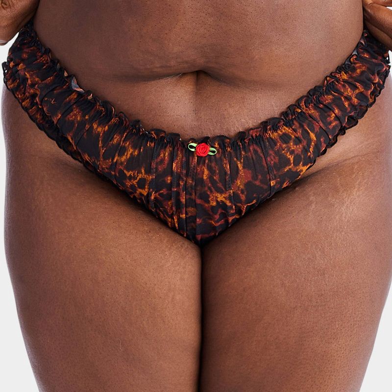 slide 3 of 7, Parade Women's 2pk Silky Mesh Cheeky Underwear - Animal/Eightball XXXL, 2 ct