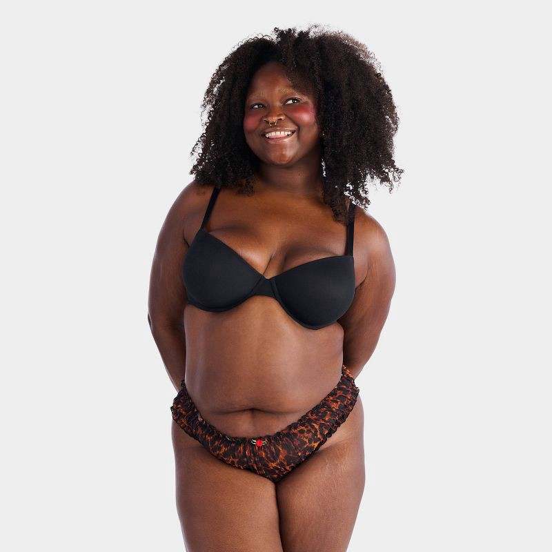 slide 4 of 5, Parade Women's Silky Mesh Push-Up Bra - Black L: Recycled Nylon, Spandex, Adjustable Strap, Padded Cup, Hand Wash, 1 ct