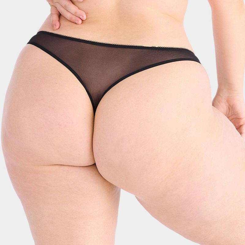 slide 4 of 8, Parade Women's 2pk Silky Mesh Fashion Thong - Sweet Cherry M: Recycled Nylon, Mid Rise, Cotton Gusset, 2 ct