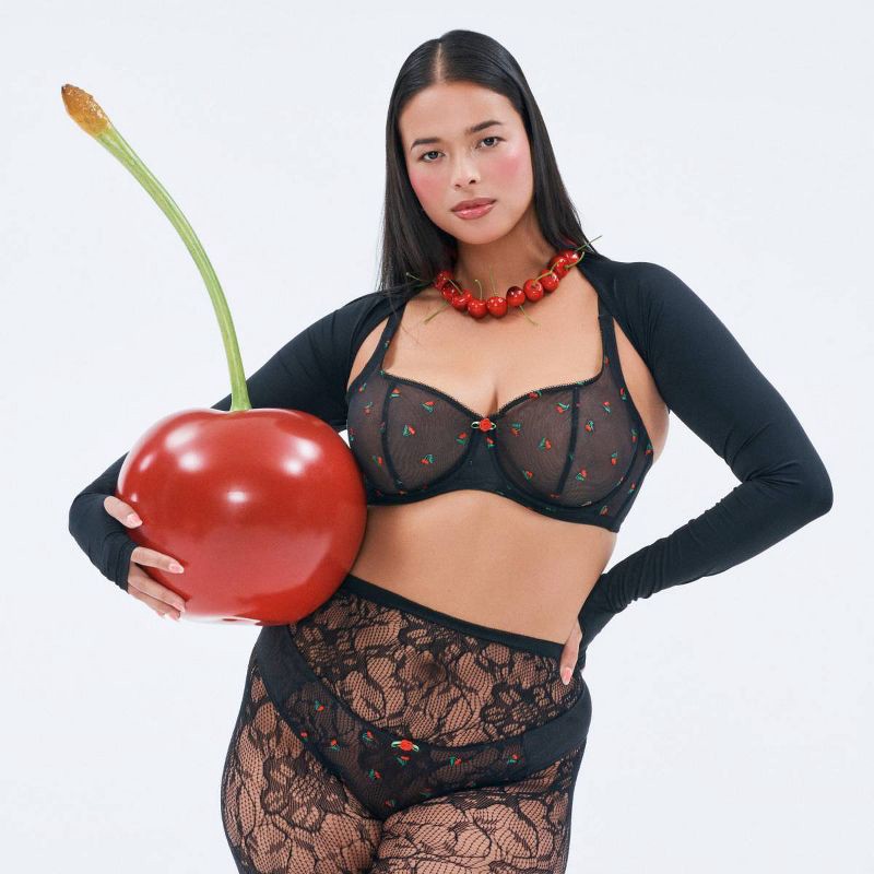 slide 8 of 8, Parade Women's 2pk Silky Mesh Fashion Thong - Sweet Cherry M: Recycled Nylon, Mid Rise, Cotton Gusset, 2 ct