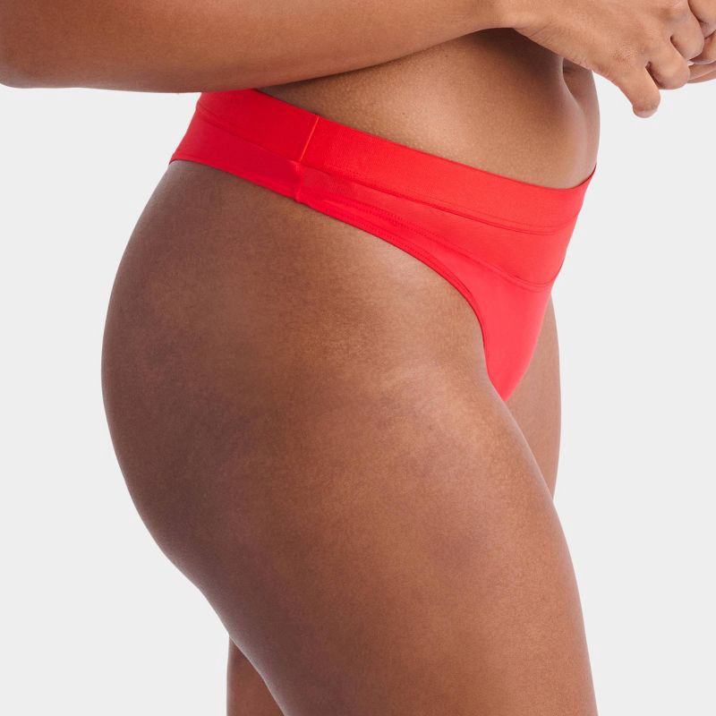 slide 3 of 7, Parade Women's 2pk Thong - Balloon/Eightball XS: Recycled Nylon, Spandex, Cotton Gusset, Mid Rise, Pull-On, 2 ct