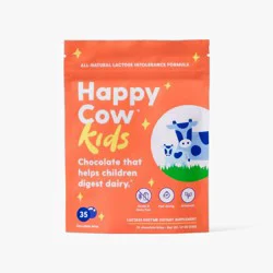 Happy Cow Kids' Fast Acting Lactase Dietary Supplement Sugar Shell - Chocolate - 35ct