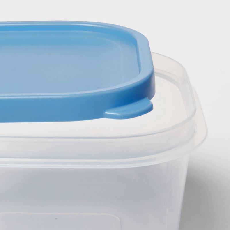 slide 3 of 3, 16pc (set of 8) Plastic Food Storage Container Set Blue - Room Essentials™, 16 ct